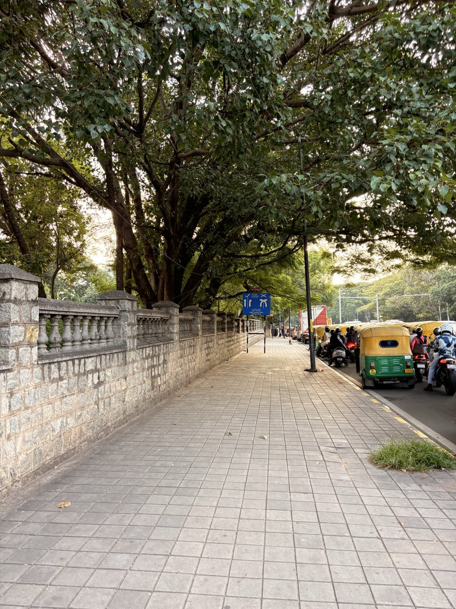 poojaasanwal's tweet photo. we are deprived of such basic things that seeing this broad a footpath in bangalore made my whole day https://t.co/IJDiZ2iSqO