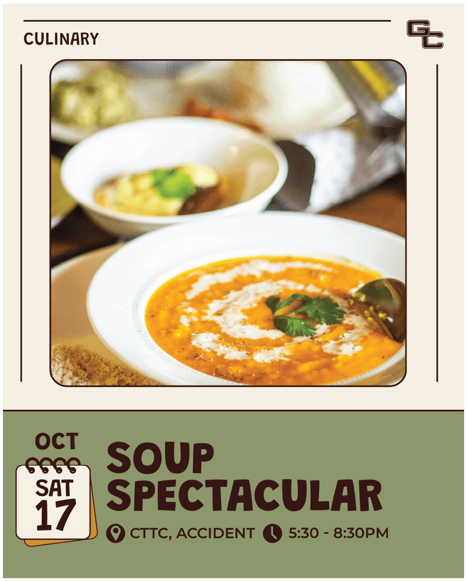 GC_CEWD's tweet photo. 🥣 Soup Spectacular is Oct. 17 at 5:30pm! Learn classic soups, then tackle a mystery basket challenge. Register: https://t.co/sVepIbs5jM
#CookingClass #SoupSeason https://t.co/sAuO4ELsEt