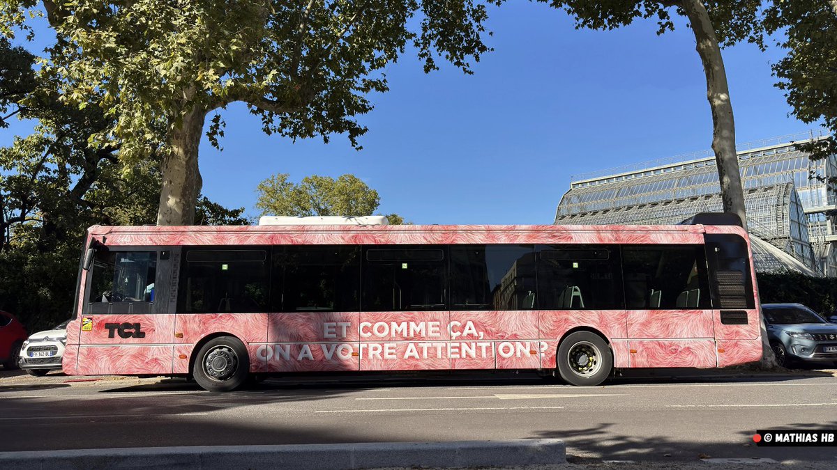 MathiasHb's tweet photo. 🚌 Sur le réseau TCL, découvrez l’Iveco Urbanway 12 n° 2442 arborant une livrée rose qui attire l’attention. Il est à découvrir sur la ligne 31 et sur les lignes du dépôt de Perrache. https://t.co/55OH5XmR9w