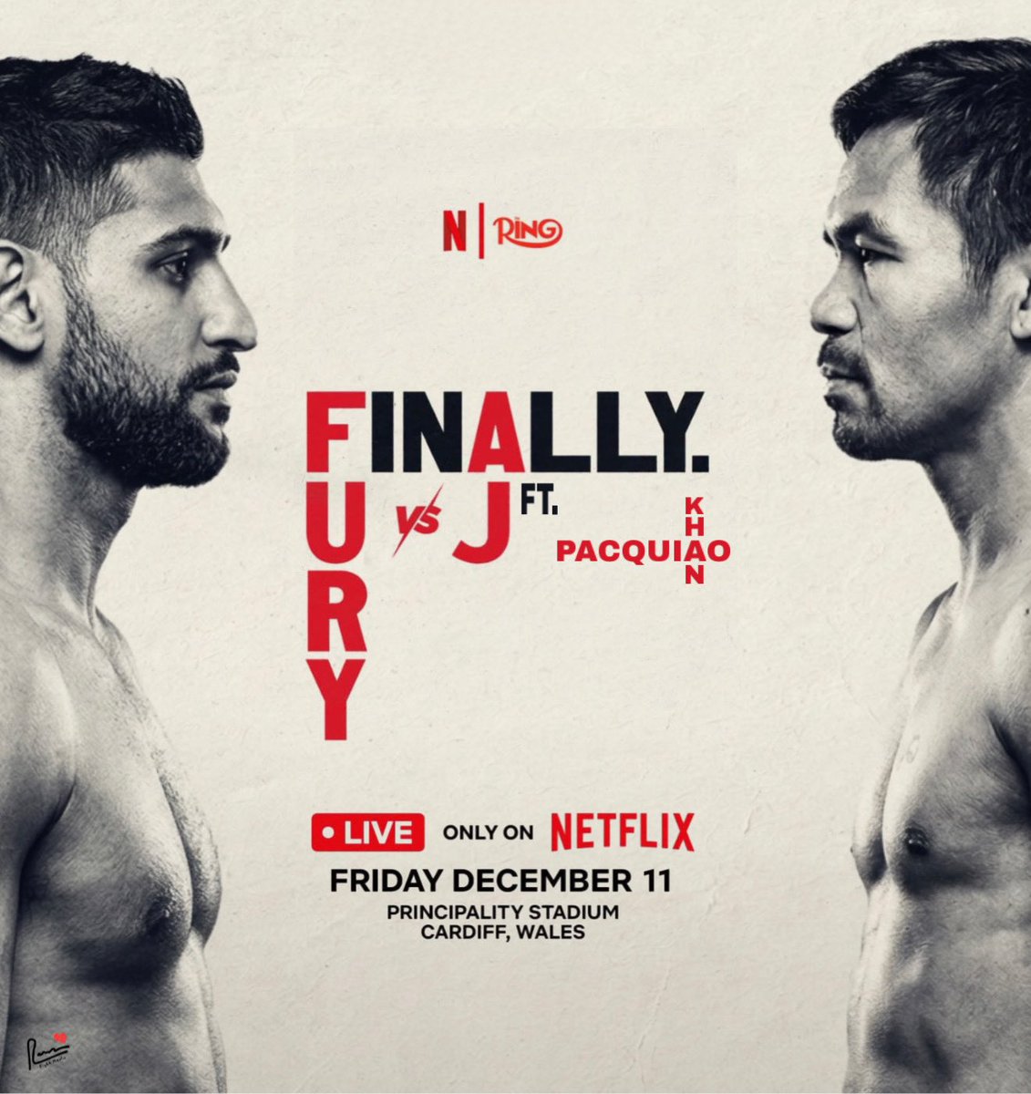 RomanAntB's tweet photo. 🚨RUMOUR🚨: Netflix are really trying to get Manny Pacquiao on the Fury AJ card in Cardiff. Although initially wanting the former champ to face Shakur Stevenson, it is now unlikely that fight will take place. Amir Khan, last fighting 5 years ago, is the favourite to replace him. https://t.co/4jipADDymR