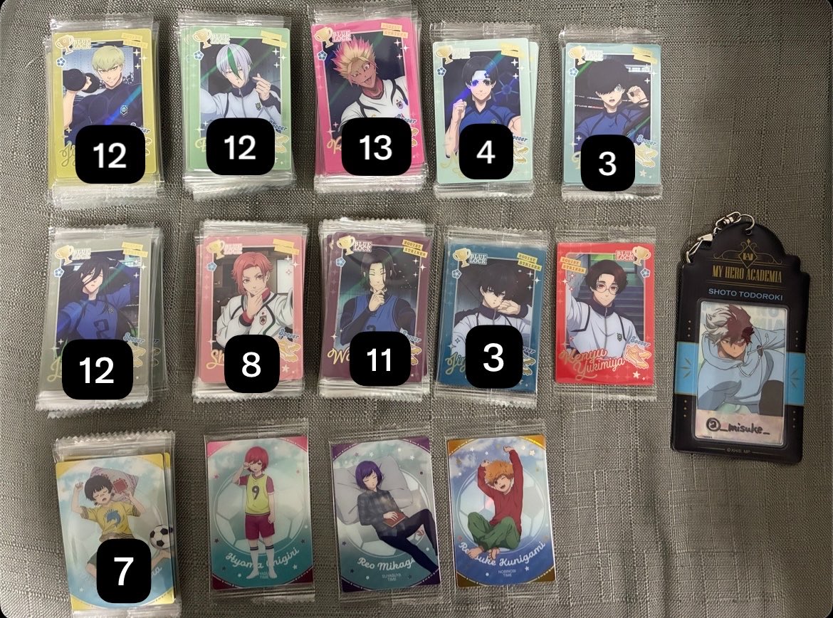 __misuke__'s tweet photo. ブルーロック ウエハース 6 交換 譲渡 買取

譲 ▶︎ 画像参照

求 ▶︎ おひるね O冴、O凛、シクレ
           >> 150/枚＋送料

¨̮⃝凪、ER玲王は交換優先
¨̮⃝郵送でのお取引
¨̮⃝お気軽にお声がけください🌟 https://t.co/SfHsrs4sPq