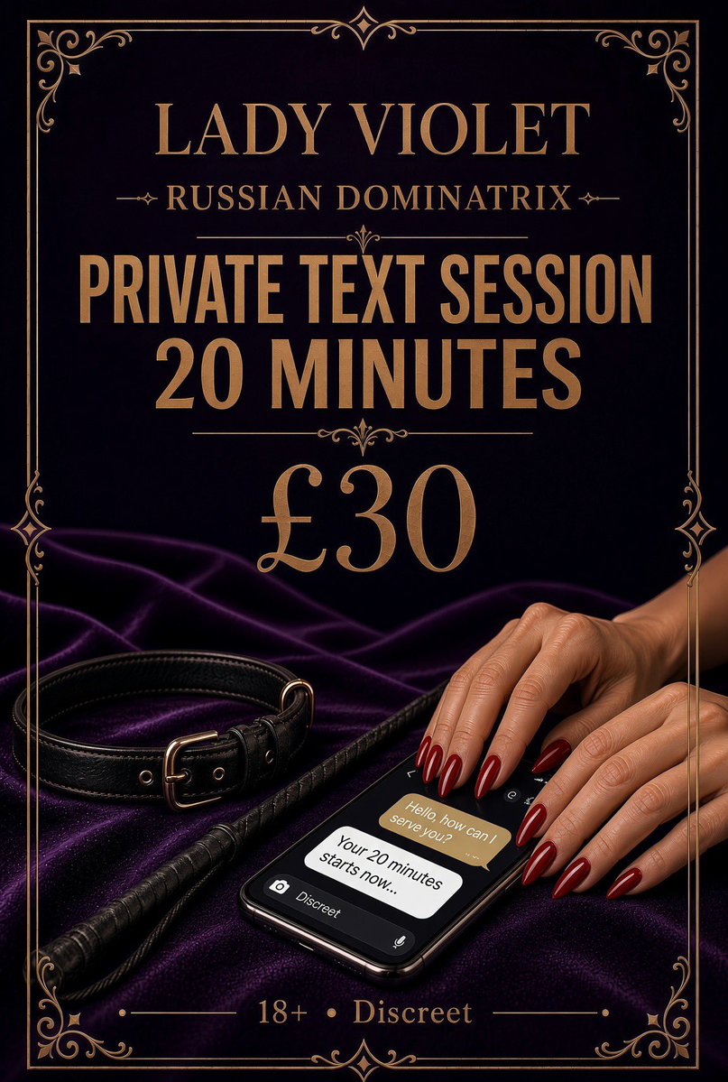 LadyVioletDomme's tweet photo. Which one of you wants the privilege of a Sexting Session with me?  #femdom 
https://t.co/9OmQeJOnA9 https://t.co/4FU0WigK29