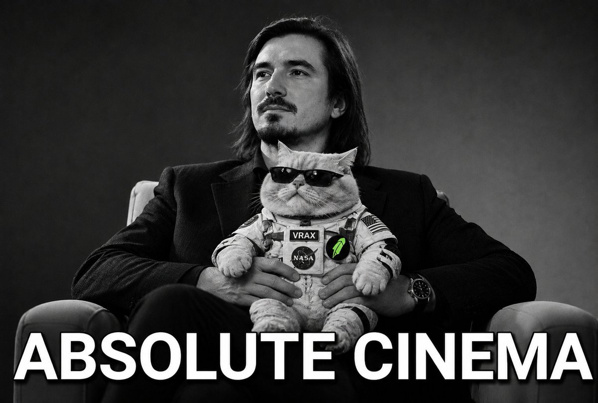 Vraxrh's tweet photo. Commander $VRAX is here to give you pure cinema. @vladtenev 😼 https://t.co/BM7tPJMPDJ