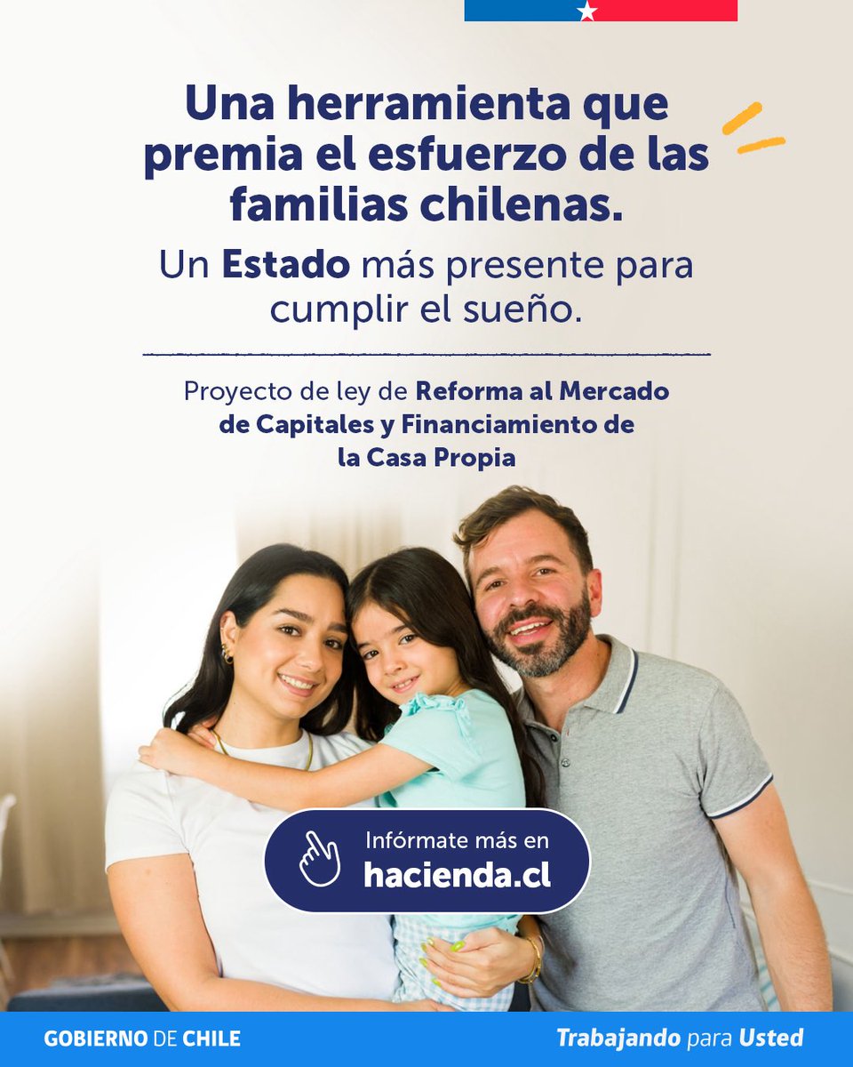 Min_Hacienda's tweet photo. 🏠 🔑 Reforma al Mercado de Capitales y Financiamiento de la Casa Propia. El proyecto propone 2 herramientas para acercar la casa propia: el Ahorro Voluntario para la Vivienda, donde el Estado reconoce tu esfuerzo por reunir el pie, y el FONAVI, que amplía el financiamiento. https://t.co/4FxRXq6LAK