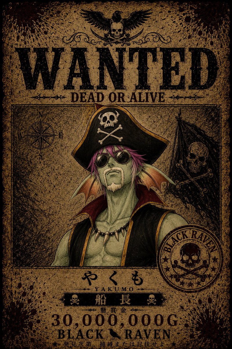 BLACK_RAVEN_dqx's tweet photo. これが BLACK RAVEN メンバーだ🔥
 
🏴‍☠️やくも🏴‍☠️船長・キャスト

船長もしながらキャストもするという伝説の男💡 ̖́-
はてさて 彼のトークは如何なものか🍻

#黒鴉_dqx https://t.co/NUb1NRcCxN