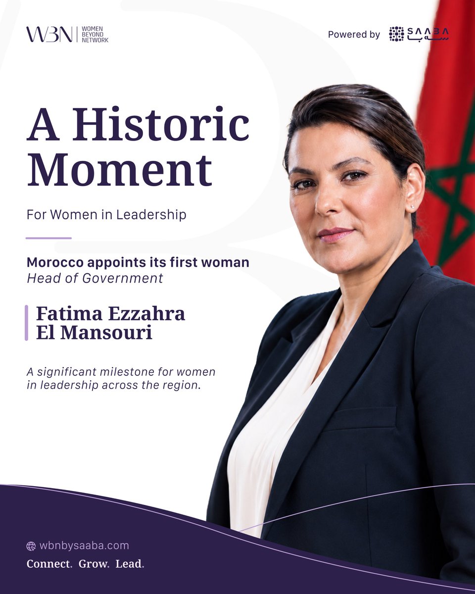 WomenBeyondNet's tweet photo. Morocco has named its first woman prime minister

King Mohammed VI has appointed Fatima Ezzahra El Mansouri to form the next government, after her centrist Authenticity and Modernity Party (PAM) won the most seats in last week’s parliamentary elections. She is 50, mayor of Marrakesh, and served as minister for national spatial planning, urban development and housing in the outgoing government.

She is only the second woman to lead a government in the Arab world, after Tunisia’s Najla Bouden.

The appointment is historic. 

It also shows how Morocco’s system works. The king chooses the head of government from the party that finishes first, and most real power still sits with the palace. PAM leads, but it does not have the seats to govern alone. The next test is whether she can build a majority.