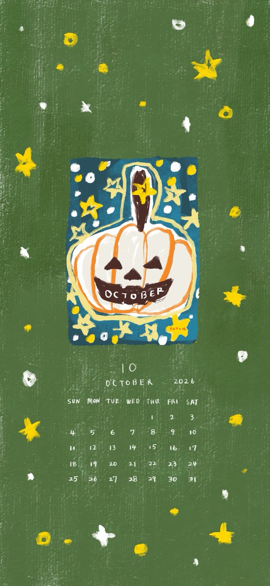 yoyuu_art's tweet photo. 10月待受カレンダー🌷➰
今回は6枚つくりました🐩
お気に入りが見つかれば
ぜひ保存して個人利用の範囲で
待受としてご使用ください✩⡱ https://t.co/MHlUZyTQYG