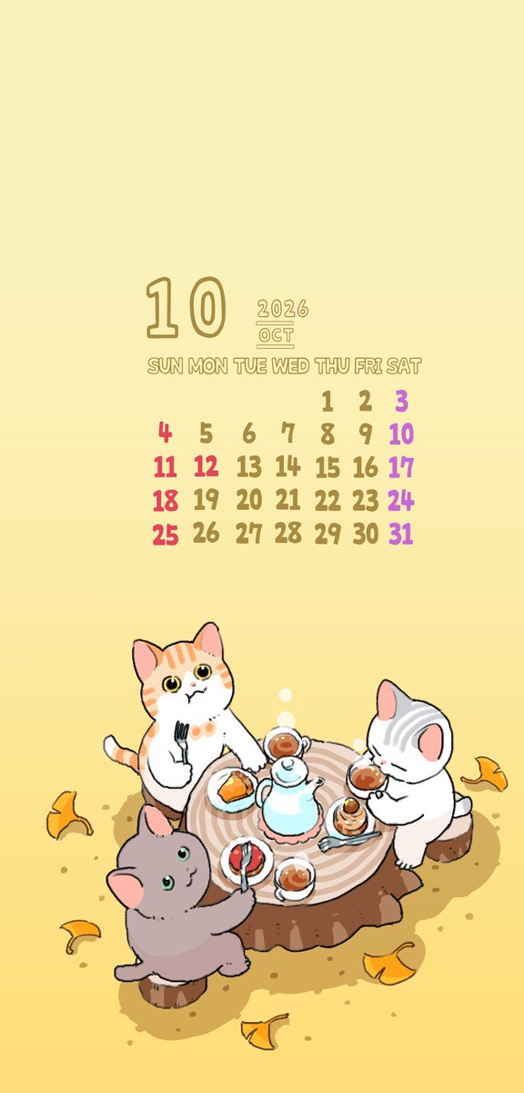 taro_sticker's tweet photo. 10月の無料壁紙です🐸🐱📅
保存してご利用いただけます☕🍰🎨🖼️ https://t.co/0ioWKqlPjb