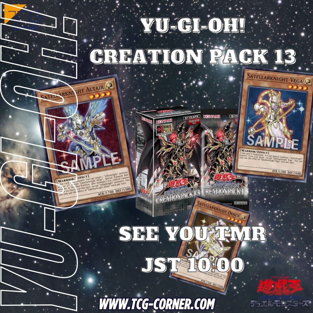 tcgcornerglobal's tweet photo. 👊Satellarknight gang assemble😍

Altair. Vega. Deneb.
The constellation is lining up and we go live tomorrow.

JST 10:00. Set your alarms.
Who’s pulling with us?

https://t.co/1XDqlwrIKS

#YuGiOh #Satellarknight #CreationPack13 #SeeYouTomorrow #YugiohCommunity #TCGCorner https://t.co/bVyH78EtG3