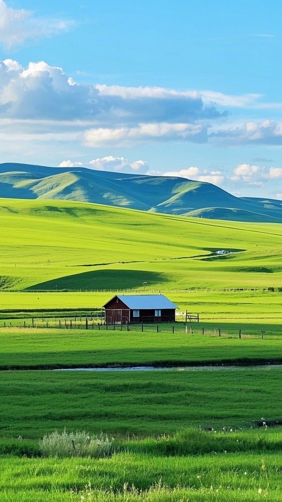 velvb108096's tweet photo. [The serene pastures of Muzhao Marsh bloom with fresh grass under the golden sun, a quiet escape from busy days]， https://t.co/eVZKclRUSu