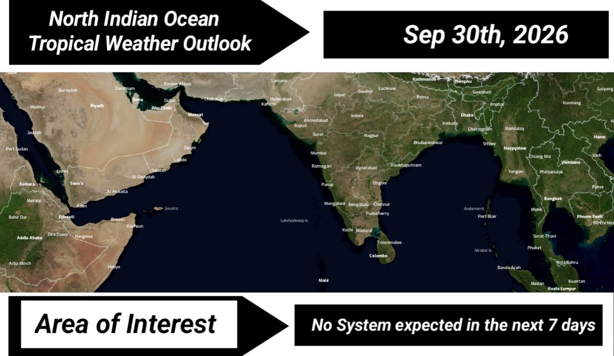 CycloneAnalyser's tweet photo. #TWO
Okay, so today is the last date of #monsoonseason & we are back into that environment again
Season has no named storm yet, just a large number of #DeepDepression officially yet death toll crossed 100 & this prolonged lull period might break 2012 record too.
Stay tuned 🌀 https://t.co/gH77jan2S0