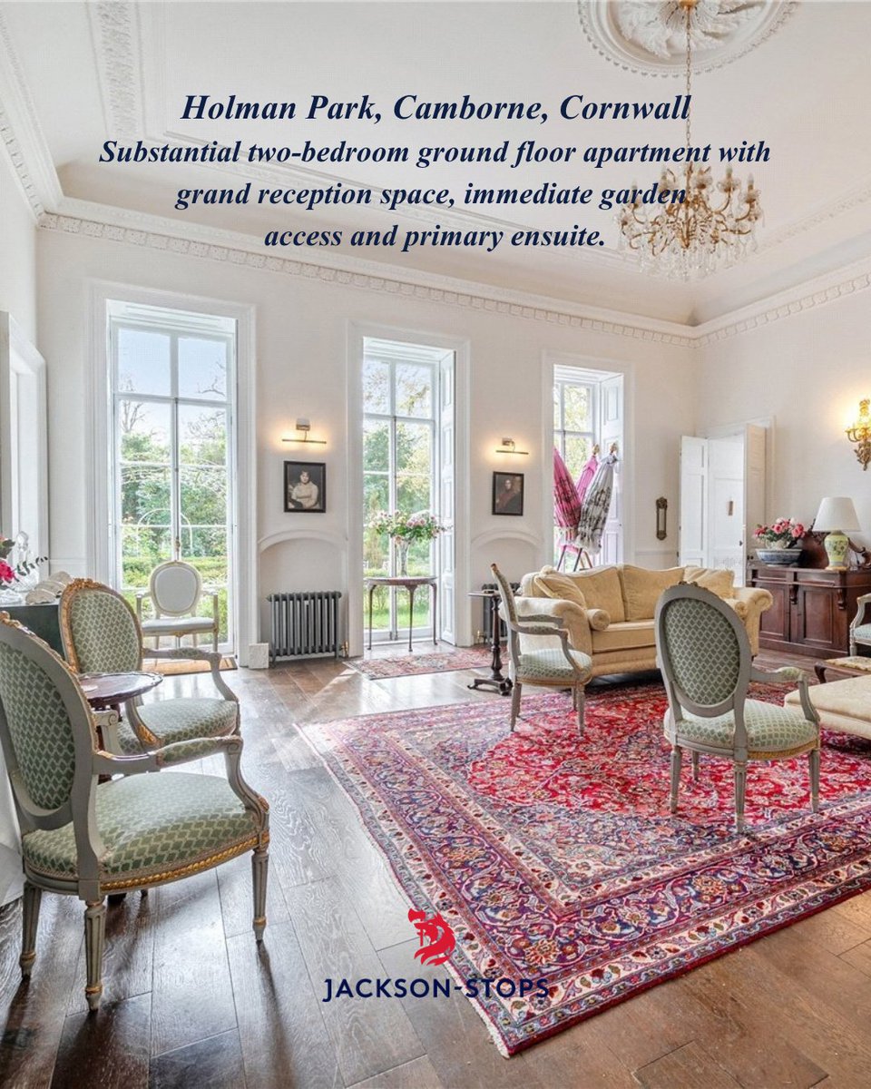 JS_Cornwall's tweet photo. New listing
Holman Park, Camborne, Cornwall
Guide price £350,000

Substantial two-bedroom ground floor apartment with grand reception space, immediate garden access and primary ensuite.
https://t.co/9fwStEaiN5
#cambornepropertysales #countryhouseapartment #cornwallperiodproperty https://t.co/vxnD5uOhg1