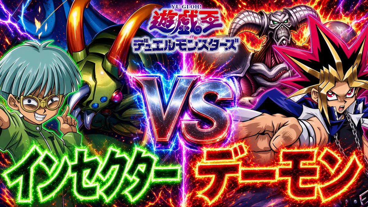 nappiki_ni's tweet photo. 【ORIGINAL ARTWORK COLLECTION】

『インセクター/昆虫デッキ』VS『デーモン』
https://t.co/XUhzPv0WBV

これが…完全なる羽化…!!
お前…弱いだろ！この虫野郎…!!
ひょーひよっひょっひょ！

 #インセクター羽蛾 
 #デーモン 
 #ペンギンメイト 
@jo_zipengin https://t.co/8qWOrhMoBM