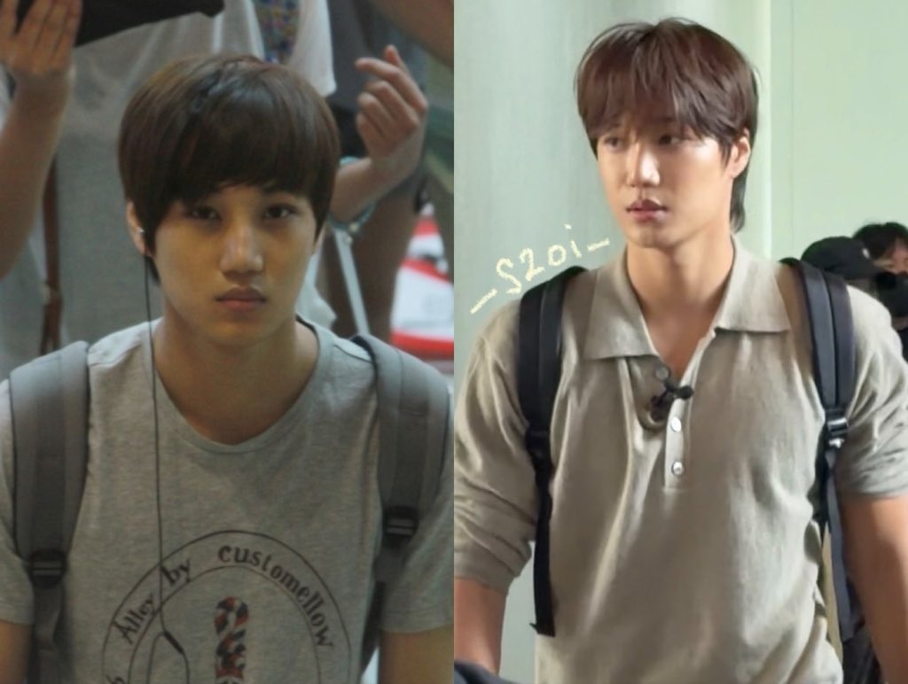 suleen194's tweet photo. this is how you age when you're unproblematic < jongin aka KAI >

2012 - 18 y/o                             2026 - 32 y/o https://t.co/sKWnFVtHGy