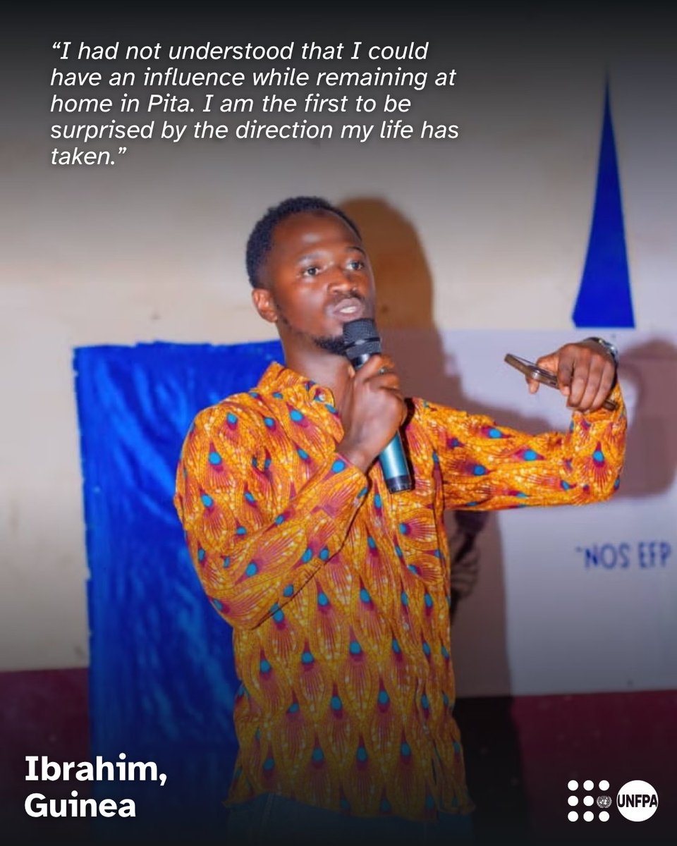 UNFPA_WCARO's tweet photo. After trainings young changemakers like Ibrahim, now support school clubs, lead community discussions and connects organizations with young people across his prefecture.
See more 👉 https://t.co/nW7vzeY0Qu
#YouthImpact #YouthLeadership #UNFPAWCA #Guinea https://t.co/UwZQ4XKpHD