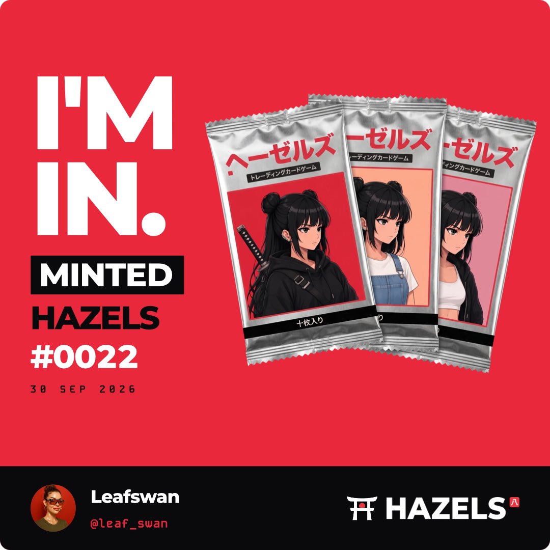 leaf_swan's tweet photo. I just minted Hazels #0022. @0xhazels #wearehazels https://t.co/S25zD9KbYc