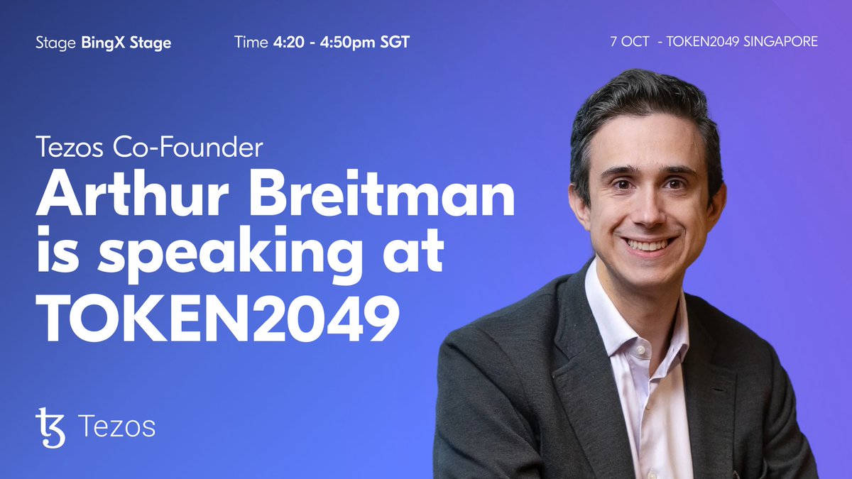 tezos's tweet photo. Post-quantum cryptography standards already exist.

The harder question → can networks agree on how to switch?

@ArthurB joins @EliBenSasson, Alex Pruden and Ren CF to dig in at @token2049 Singapore.

📍 BingX Stage
🕓 7 Oct, 4:20–4:50pm SGT https://t.co/5JW5FVcS2H