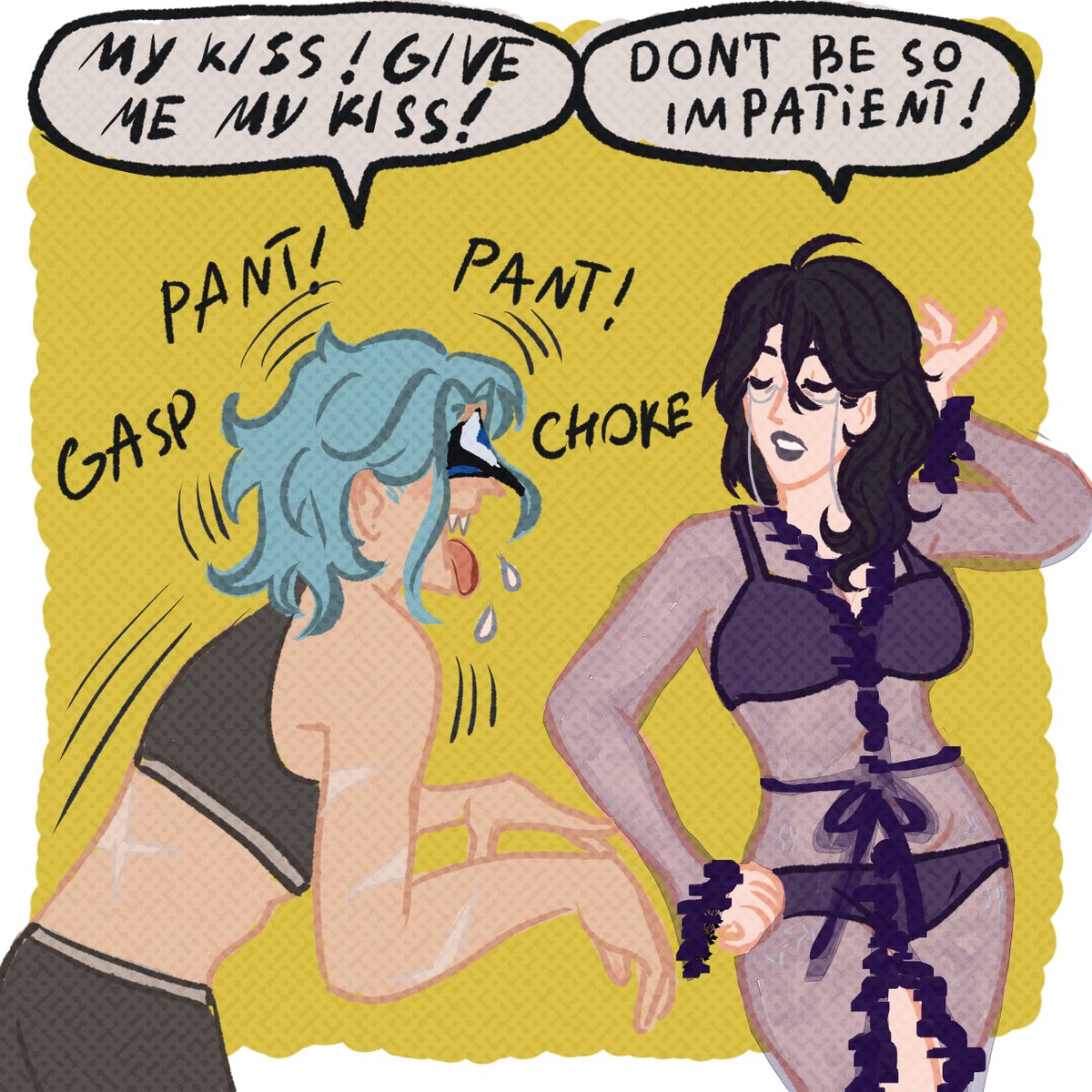 Wooow_nn's tweet photo. I couldn't decide if to make it yaoi or yuri so i made both 
Fem #Dottolone https://t.co/wqx2pcuewm