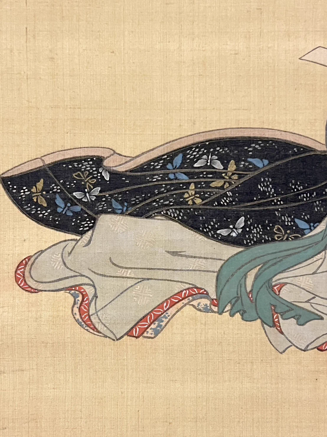 鼓打つ美人図 在銘 絹本 掛軸 日本画 人物画 BZ-8 松本松栄堂 MatsumotoShoeido on X: 