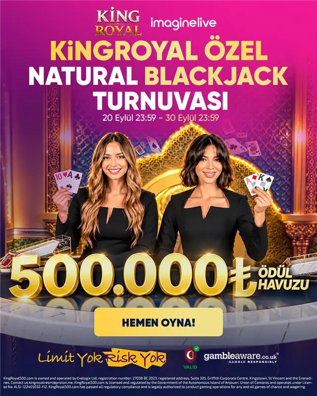 KRoyal_TR's tweet photo. #KingRoyal Natural Blackjack Turnuvası, bugün tamamlanıyor.

20 Eylül’de başlayan turnuvada 
Toplam ödül havuzu 500.000₺! 

Son gün,30 Eylül #çarşamba, 23.59.
Son heyecan! Turnuva bitmeden yerini al!

🔗Güncel link profilde! 
Hasan Şaş Dubai-Tel Aviv İade Ferhat Gündoğdu https://t.co/YIB7wtmHqM