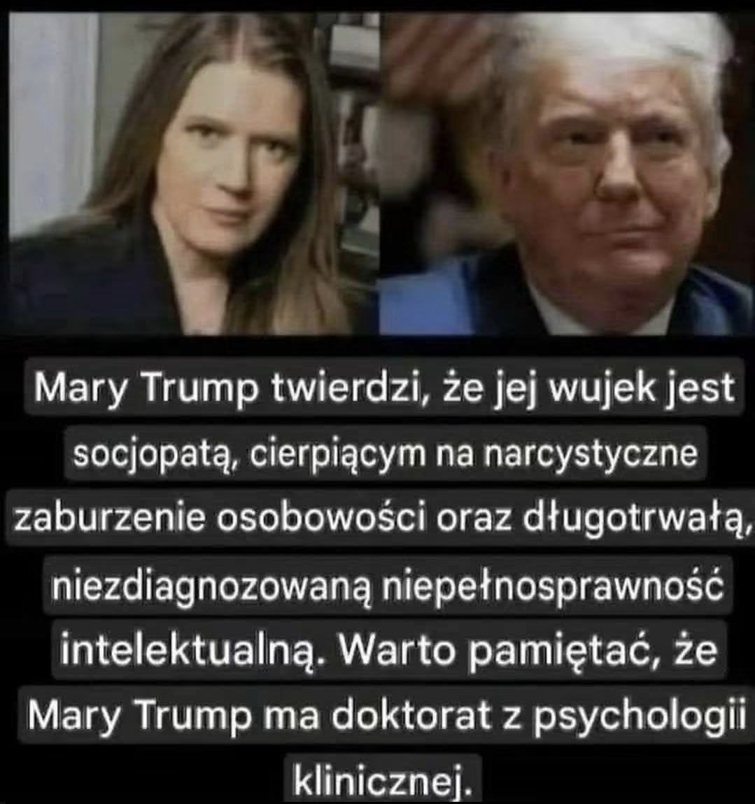BogulakS's tweet photo. Można kogoś nie lubić, dla mnie jest niebezpiecznym pomarańczowym 🤡.
Ale gdy mówi to ktoś z najbliższej rodziny do tego posiadający doktorat z psychologii klinicznej mamy 100% pewność, że jest to prawda. Pamiętajcie ten gość posiada broń nuklearną, miłego dnia😱😱😂😂😎👋 https://t.co/gjXCNT0kz5