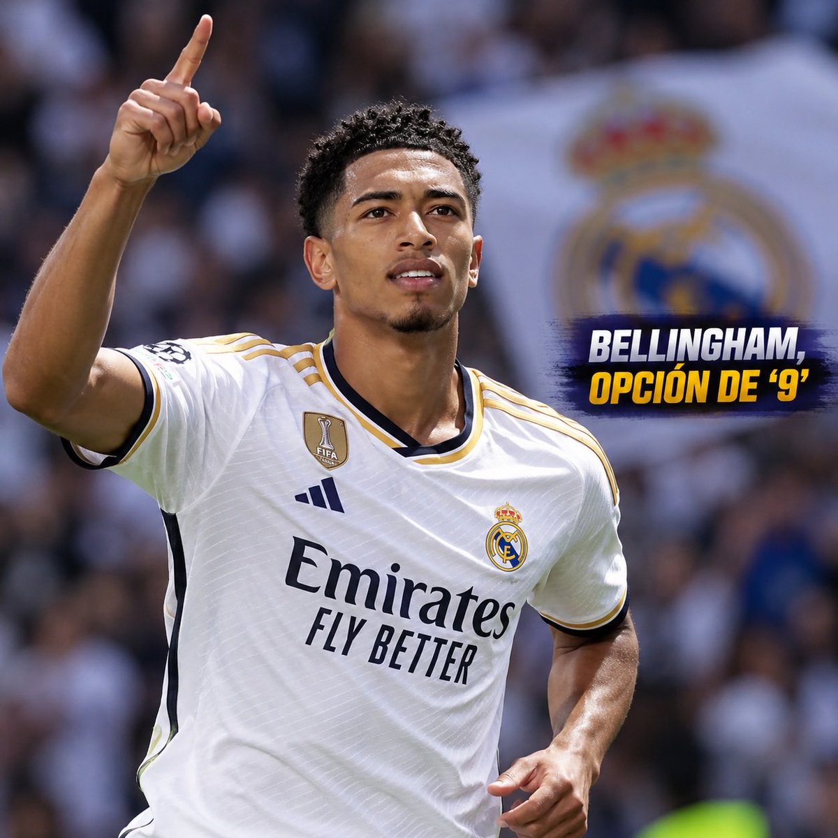GOALSTATSLAB's tweet photo. ⚪ El Real Madrid prepara alternativas para jugar sin Mbappé. Bellingham puede adelantar su posición y actuar como falso nueve, mientras Endrick y Espí aparecen como otras opciones para ocupar la punta del ataque. https://t.co/iDBQgX337U