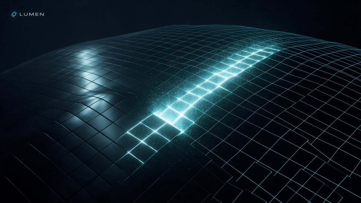 lumenrender's tweet photo. One frame, sliced into tiles.

0x3b9cf7017ba2f7283e9b1c23ac9c8b1bf235dded

A scene is cut into pieces and the pieces   go out to different machines. They come back at different speeds, so the picture assembles itself tile by tile — and that edge sweeping across is just time, made visible.

No single machine has to be fast.