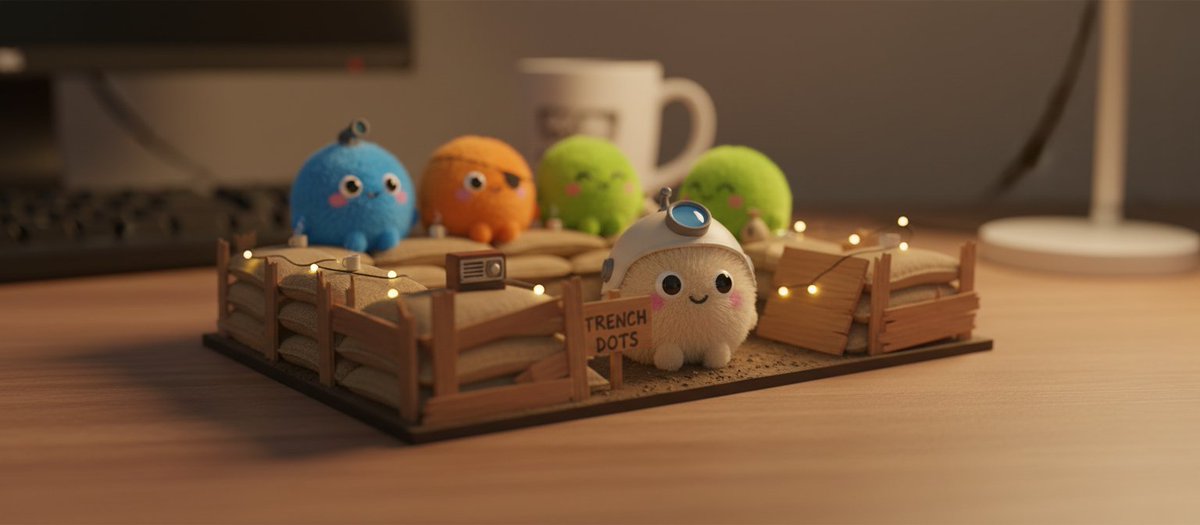 trenchdots's tweet photo. The TRENCH DOTS launchpad is live.

When you launch a coin with us, it gets its own squad of three dots and its own wallet. That wallet creates the coin on https://t.co/n8U6I6ir9U, trades with the strategy you choose, and collects the coin's creator fees. 10% of every fee claim buys and burns solana:Agr56DXmmYX7wHcqvSGJweXFrSwGv3d6wbjmVqkxpump.

The first coins went out this morning. Go ahead and test it yourself while we work in the backend to make your experience much smoother.

https://t.co/PctFQgogbk