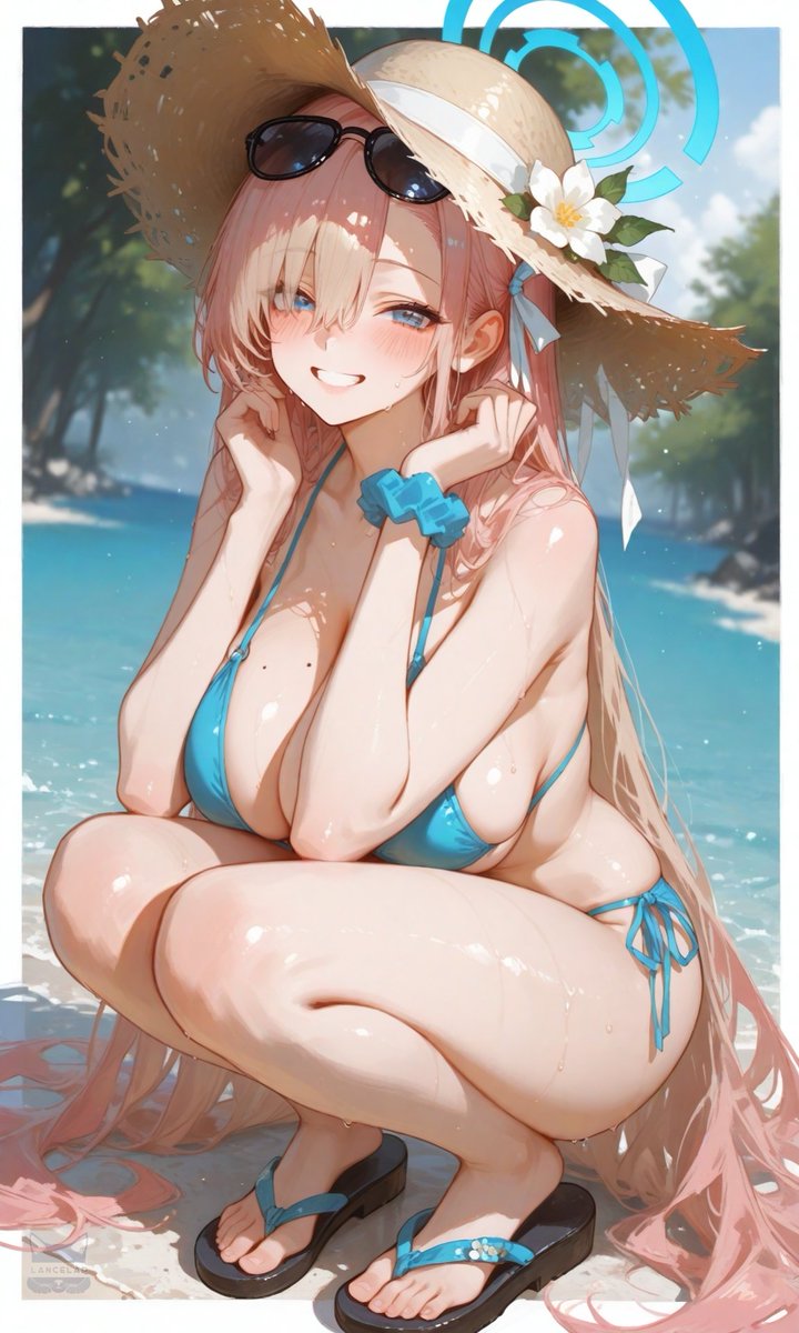 SirLancelap's tweet photo. How many people are already missing summer? 🏝️ 

Ichinose Asuna / 一之瀬アスナ 
Blue Archive / Made on PixAI #pixai https://t.co/G63mKgkoCO