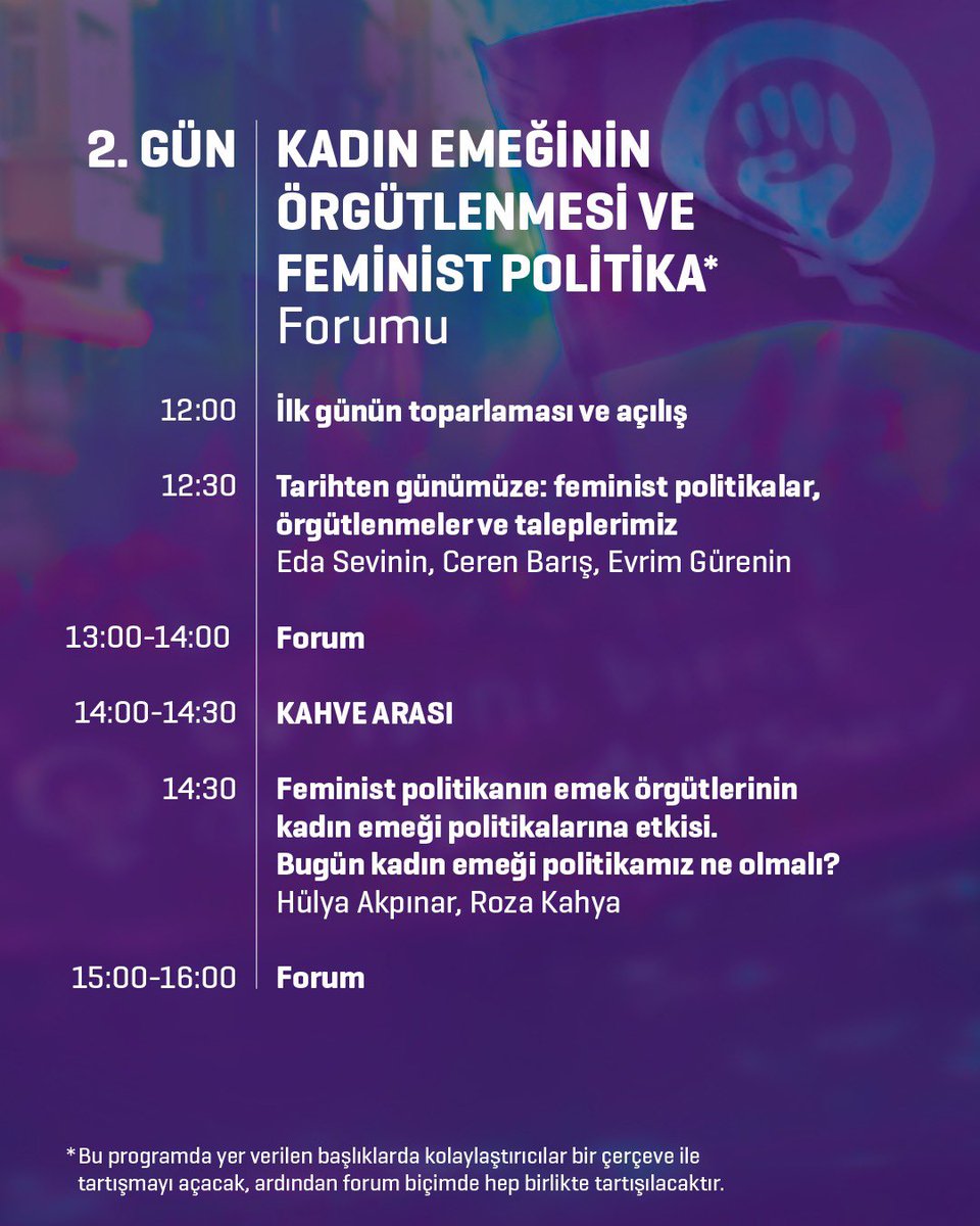 aralikfeminist3's tweet photo. 17-18 Ekim’de Kadın Emeği Konferansı’ndayız!

İstanbul’da buluşuyor; kadın emeği tartışmalarını feminist/kadın hareketinin geniş bileşenleriyle derinleştirmek, birbirimizden öğrenmek ve feminist emek politikasının bugününü ve geleceğini birlikte tartışmak istiyoruz. https://t.co/0P9CKQcj1t