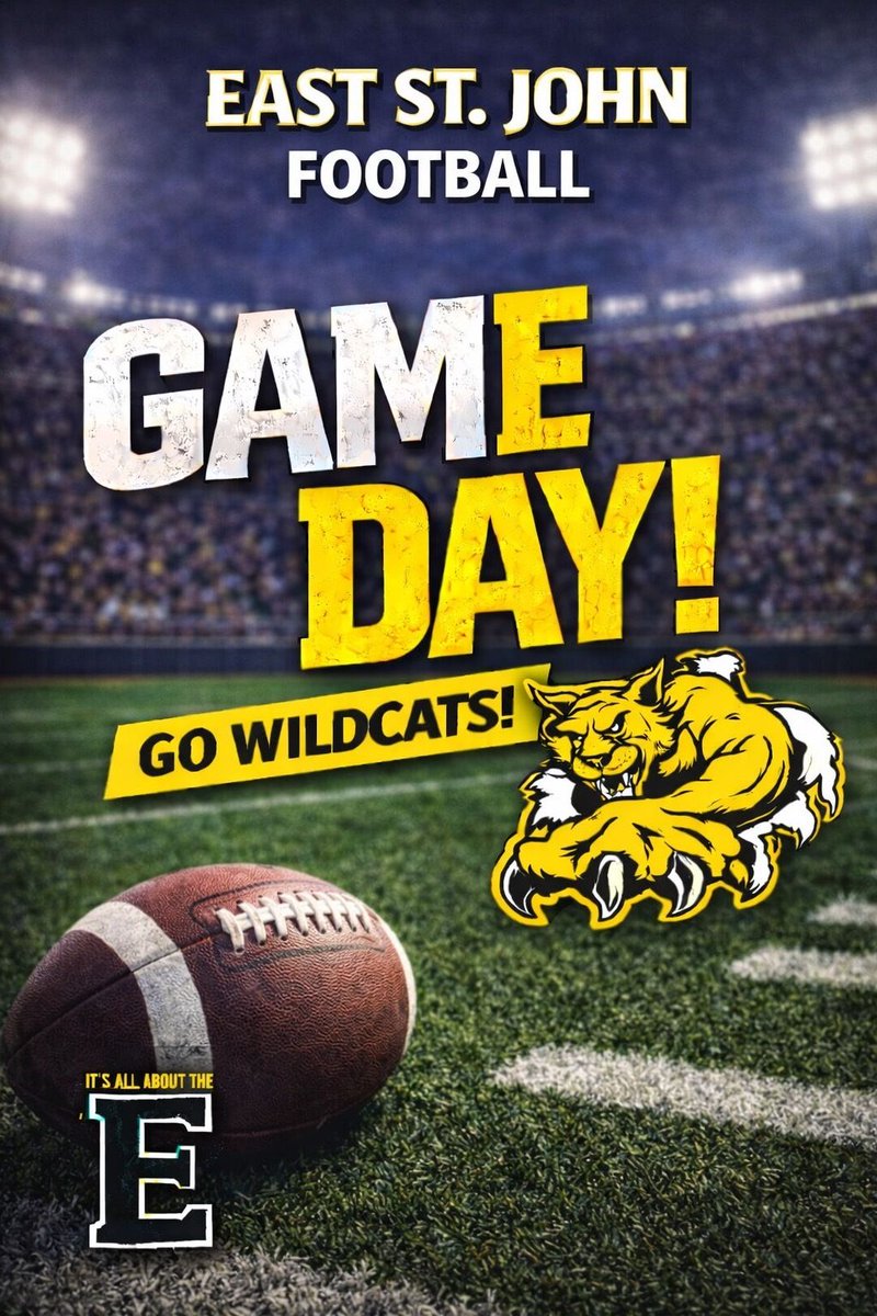 ESJHWildcats's tweet photo. 🔥🔥 WILDCAT GAME DAY! 🔥🔥

🏈 JV Football
🆚 Destrehan 
🗓 Today!
⏰ 5:30pm
🏟️ Joe Keller Memorial Stadium
📍 400 Ory Drive, LaPlace, LA 70068
🎟️ $7 💳 

https://t.co/Op7u31R9cP

It’s All About The E! #GoWildcats!😤🔥🏈🐾 https://t.co/i02AvXgscT