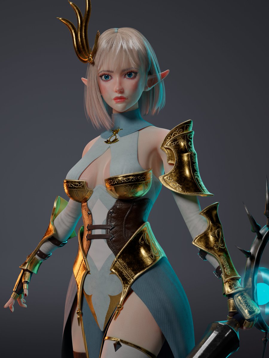 wingfoxcom's tweet photo. 🎉Recommended Course: Create a semi-realistic anime character with Blender
👉This is a beginner-friendly tutorial for those who want to learn how to work with PBRtextures, hair cards, and craft a character for real-time engines (game workflow).🎊
Learn more: https://t.co/68if6NHuBA
#blender #blender3d #blendertutorials