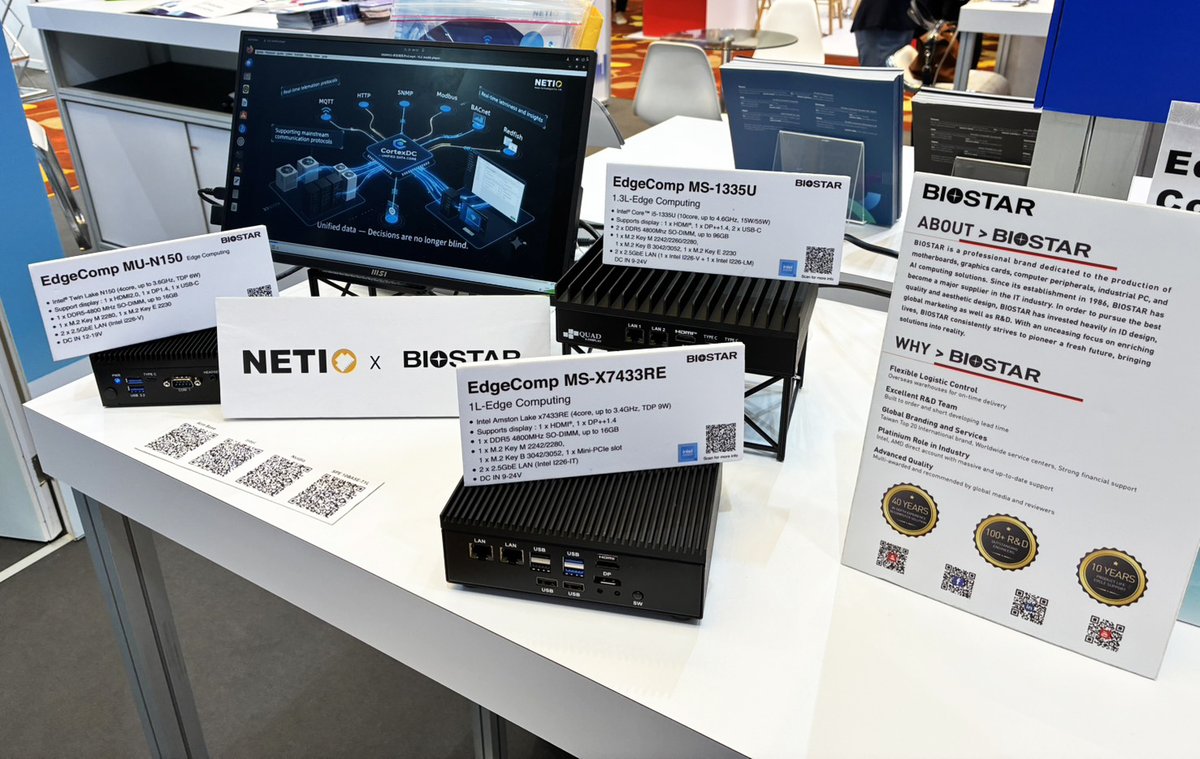 BIOSTAR_Global's tweet photo. It’s been a great two days at #techweek Singapore 2026!
#BIOSTAR, together with #Netio Technologies, showcased AI IPC solutions, industrial motherboards, and EdgeComp™ systems designed to power the future.
https://t.co/eLwDljMYZY

#intel #AMD #nvidia #IndustrialSolutions #AI https://t.co/rWvIjJyb9m