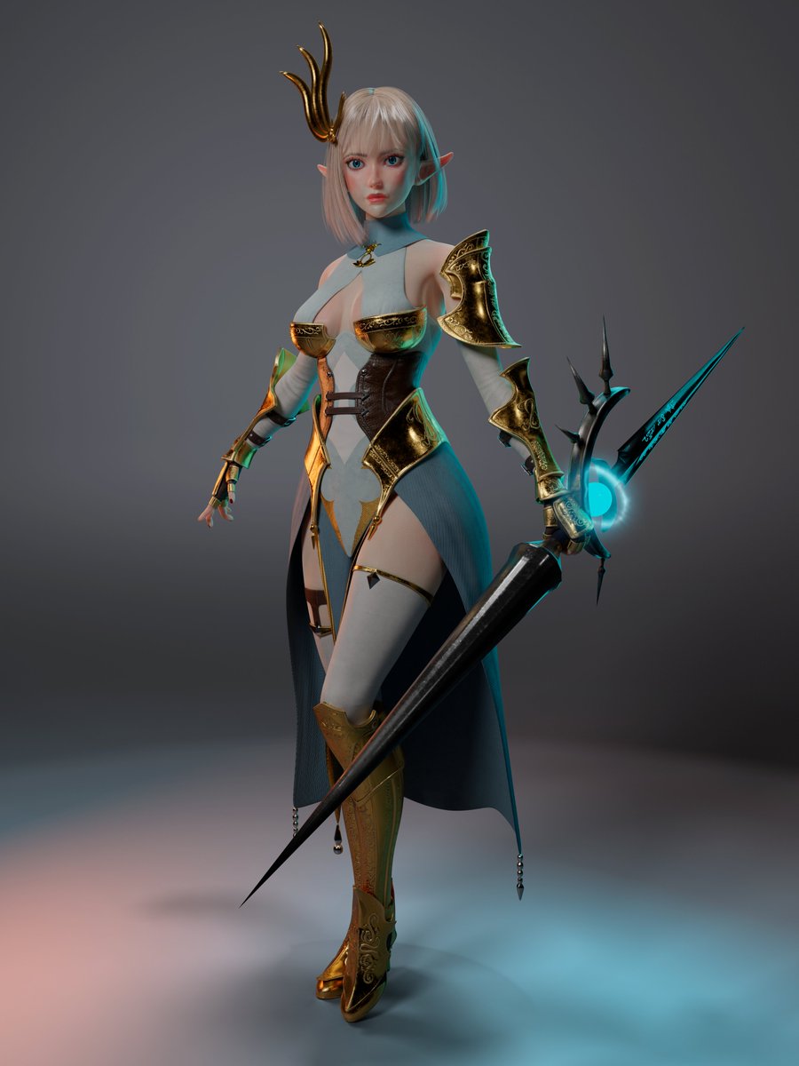 wingfoxcom's tweet photo. 🎉Recommended Course: Create a semi-realistic anime character with Blender
👉This is a beginner-friendly tutorial for those who want to learn how to work with PBRtextures, hair cards, and craft a character for real-time engines (game workflow).🎊
Learn more: https://t.co/68if6NHuBA
#blender #blender3d #blendertutorials