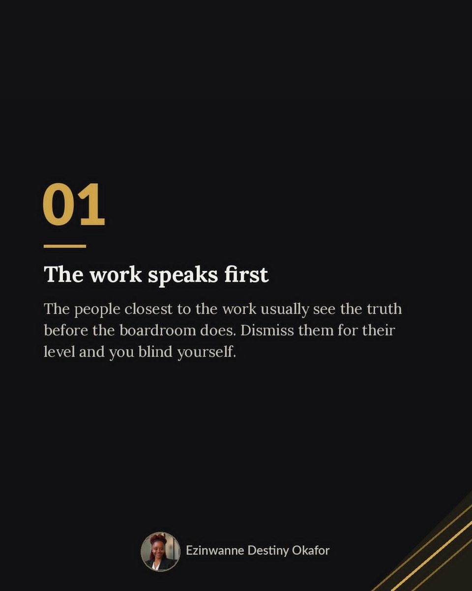 Cassy_Blakes's tweet photo. The best leaders I've met greet the whole room, not just the decision makers. Not as a tactic, as a reflex. Because they know a title is something you're given, but respect is something you keep choosing to give.

#leadership 
#leadershipdevelopment 
#leadershipskills https://t.co/aJN8yZA6yg