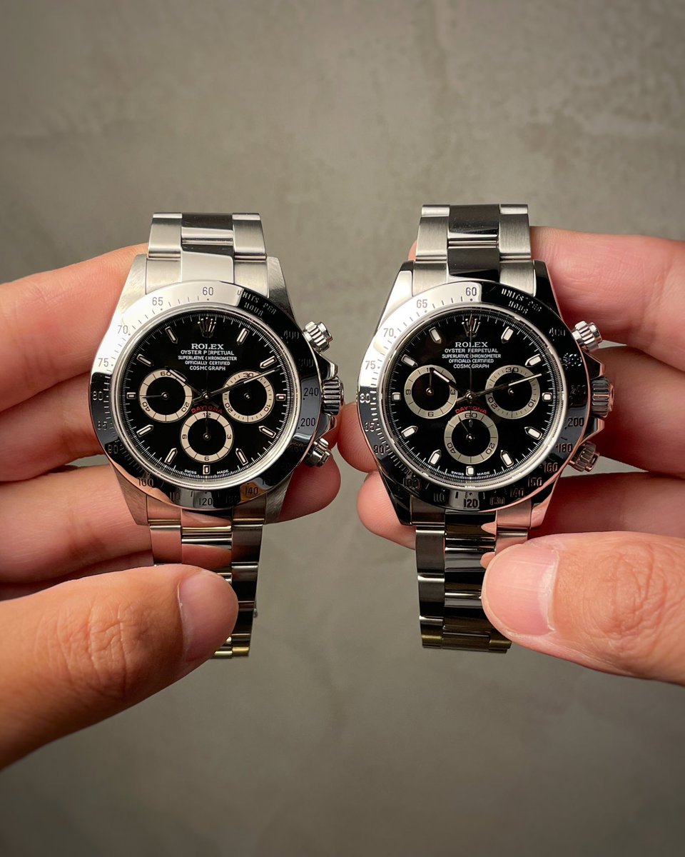 909daytonasalon's tweet photo. #rolex909 

DAYTONA
Ref.16520  Black
Mark 7.3 × Mark 6
Premium Modern
2000(P) 商品番号 269340

Ref.116520
Black
Used 2003(F) 商品番号 276387

#rolexdaytona #16520 #116520 
#daytonasalon 

https://t.co/4sdtEjUkno https://t.co/s2aoXvxBQA