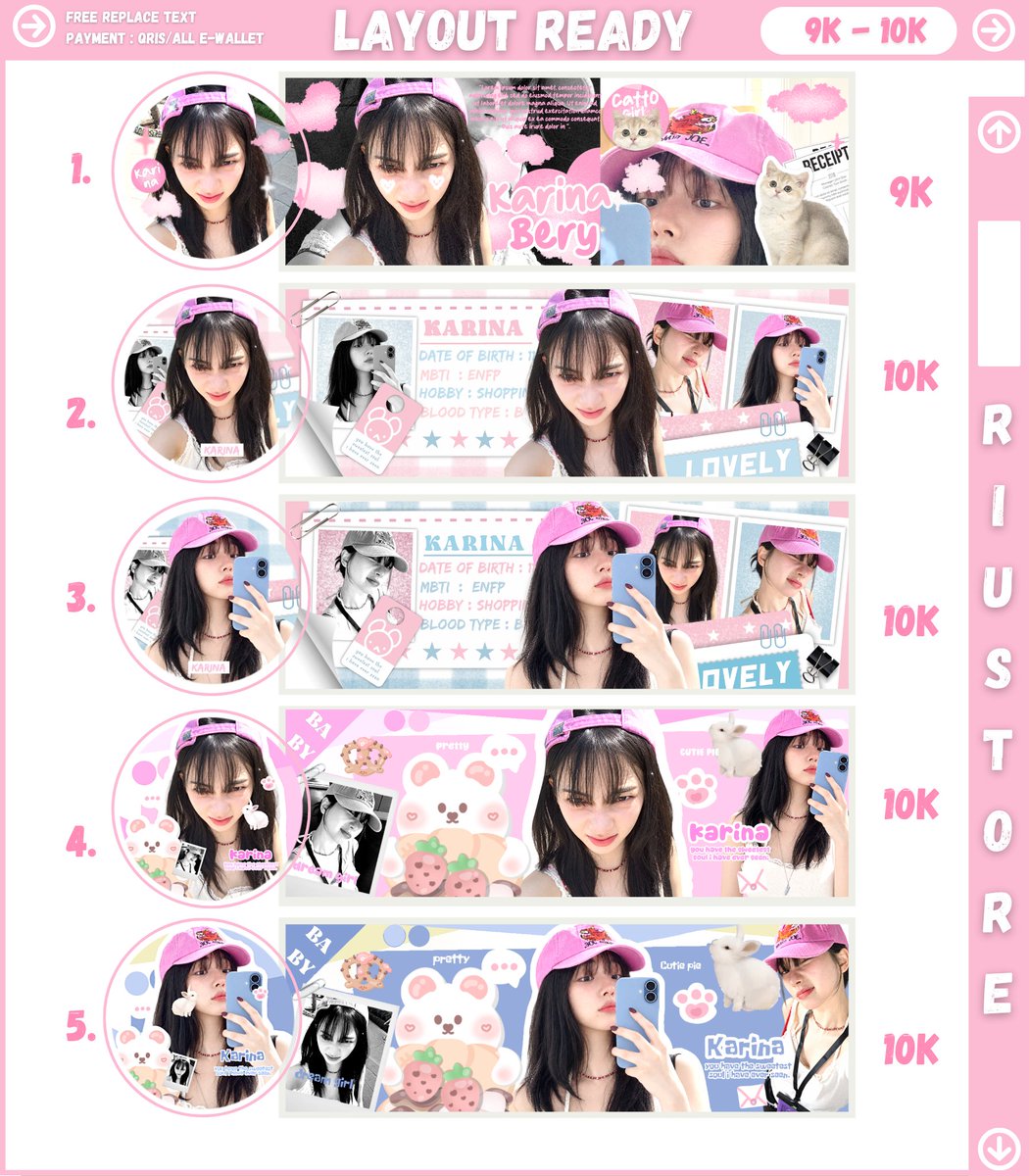 RiuStore's tweet photo. layout ready stock Karina foto terbaru, free replace text (＾ｖ＾)

#zonauang #bealanjaㅤ https://t.co/vsYG3sItja
