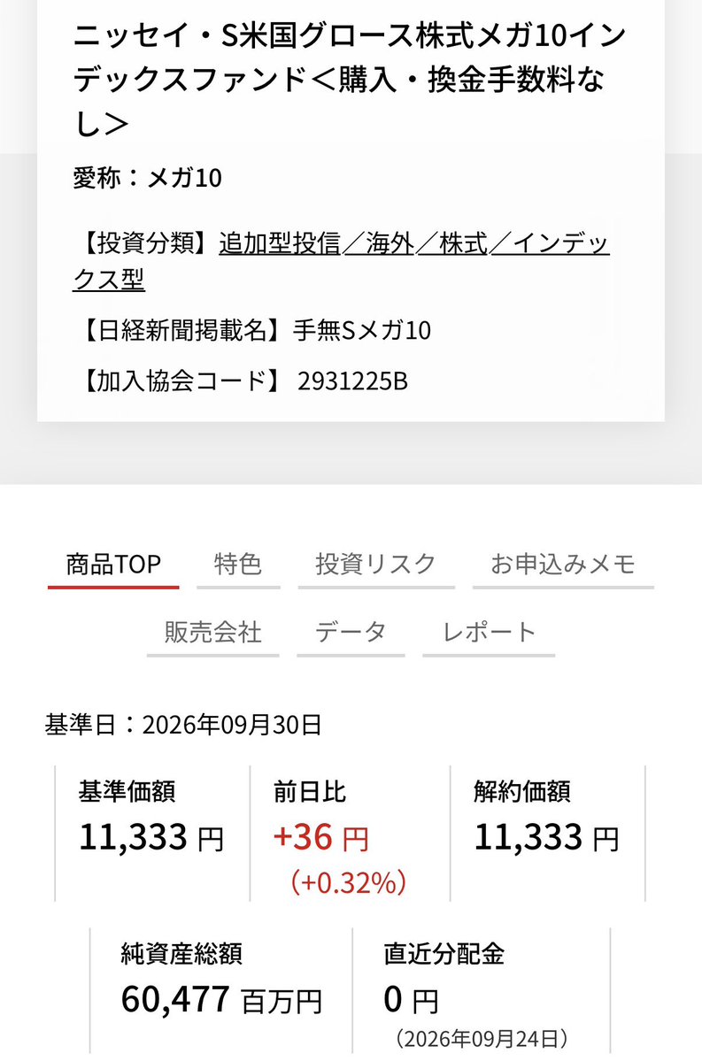 beikokuNISA's tweet photo. 9月30日基準価額
ニッセイNASDAQ100
28,479円(+38円)+0.13%
ニッセイ・S米国グロース株式メガ10
11,333円(+36円)+0.32%
#新NISA #米国株 #ニセナス #一歩テック #SP10 #ゴルナス https://t.co/ugiGxaS6vs