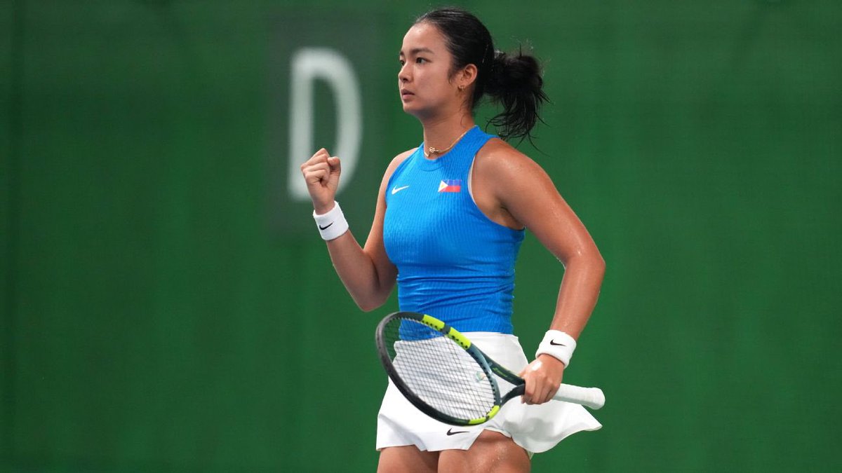 volleytiger's tweet photo. EALA IS THROUGH! 🇵🇭

Alex Eala defeats Chinese Taipei’s Joanna Garland in straight sets (7-5, 6-0) to advance to the WOMEN’S SINGLES SEMIFINALS of the Asian Games! 🎾

CONGRATS, ALEX! 🤩 

#AichiNagoya2026 #AsianGames2026 https://t.co/Y7q3lXuMrT