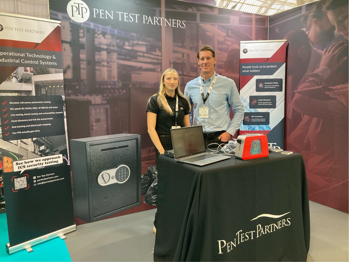 PenTestPartners's tweet photo. We’re at International Cyber Expo!

Darryl, Kira and Dan are on stand K90 today with the AI Talkie Toaster and plenty of PTP security socks.

Come over, chat with the team and keep your security on its toes.

📌 Stand K90

#InternationalCyberExpo #ICE #ISE https://t.co/RJMKXm4n38