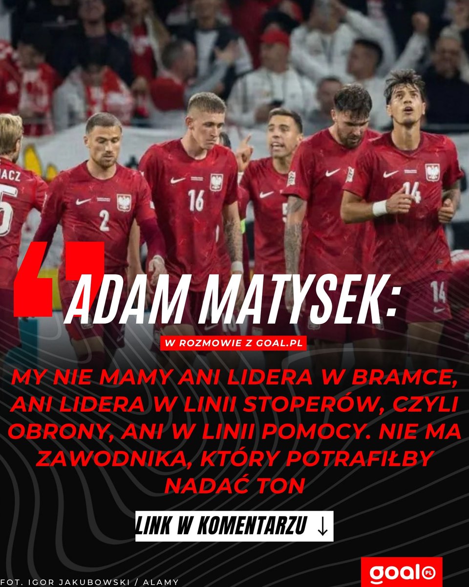 goalpl's tweet photo. Adam Matysek bez ogródek o reprezentacji Polski  🇵🇱

Były reprezentant Polski w rozmowie z https://t.co/94kidCgI6H wskazał problemy Biało-czerwonych. Mówił też o braku liderów, rotacji w składzie i odpowiedzialności Jana Urbana ⚽

Cała rozmowa👇 https://t.co/g8Q8vFz1Q4