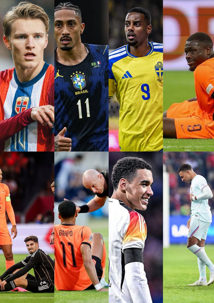 IamAzizJamal's tweet photo. Havertz, Mbappé, Gakpo, Musiala... the international break injury list is getting ridiculous https://t.co/SKz74C7GPp