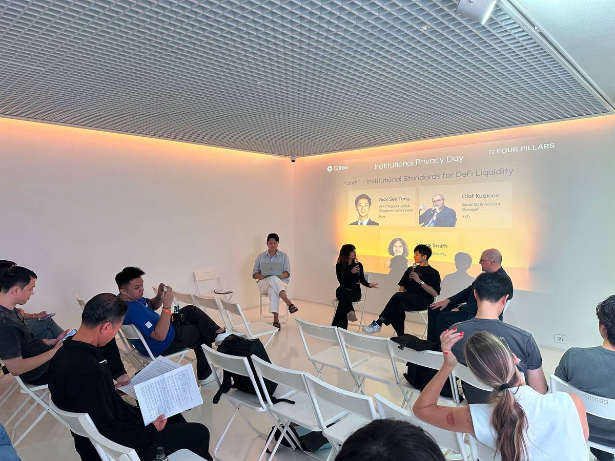 citrea_xyz's tweet photo. Thank you for showing up!

We covered it all:
- Privacy requirements for regulated-capital
- What privacy teams are currently building
- Practical and usable Bitcoin privacy

Citrea's next chapter is coming:
Private BTC for all https://t.co/ui8ulDqc72
