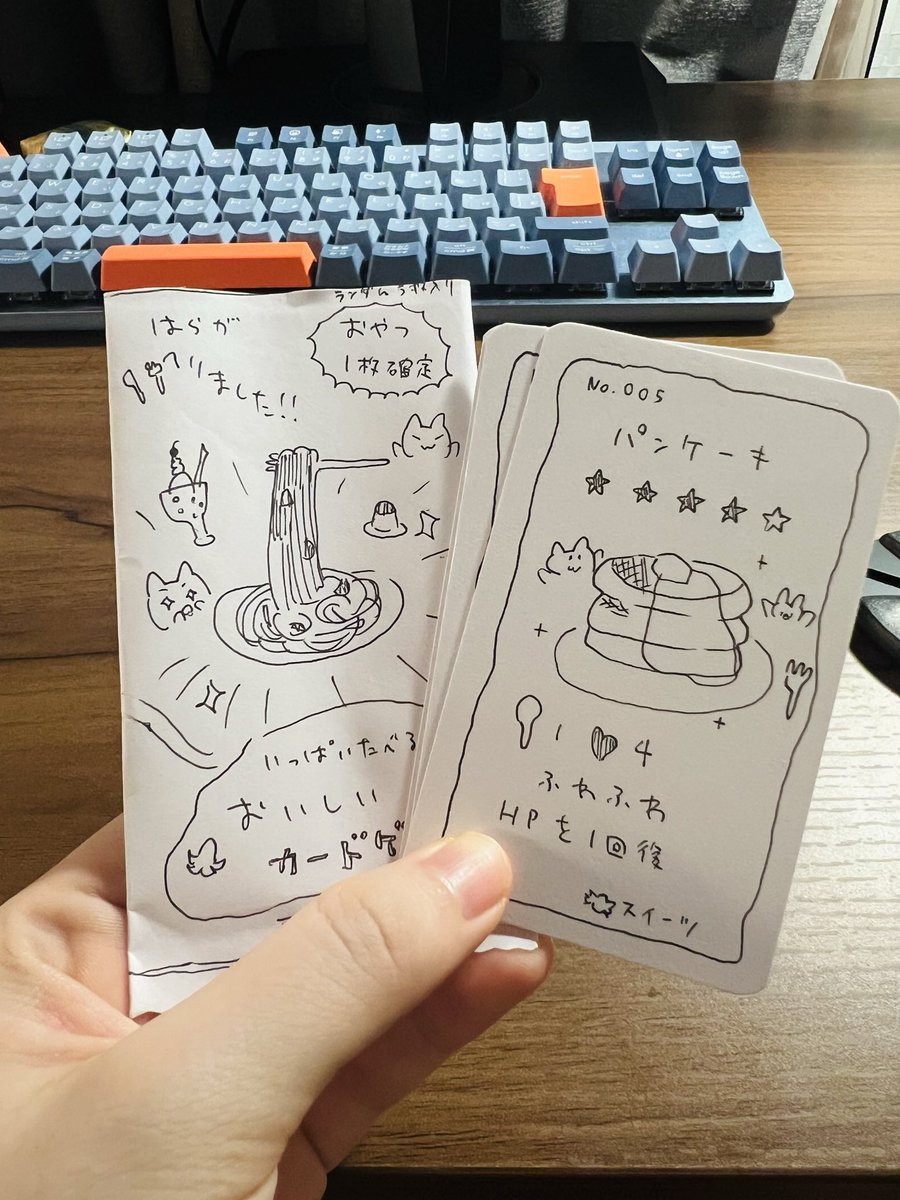nekono___tama's tweet photo. ポケカやらないのにパック開けたさで買うのアレなので、自分でカードゲーム作って自分で開けることにした https://t.co/nunrXnkcx0
