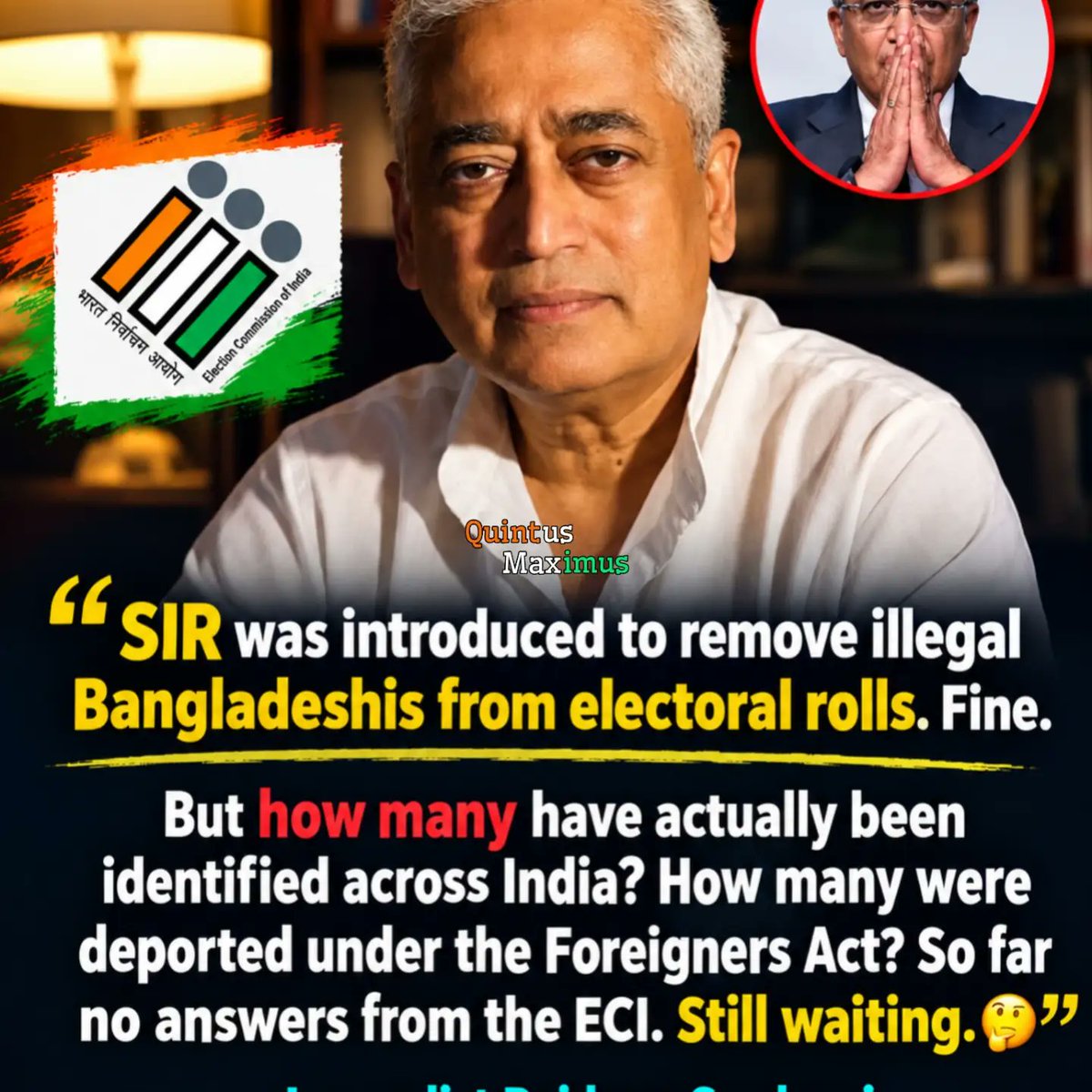 Kumarjyoti49291's tweet photo. Where are the Ghuspaithiyas located? The Election Commissioner has documented thirteen crores following instructions from his influential associates. This officer has perpetrated fraud against the Indian people in collusion with his associates, who have disrespected the Indian Constitution and democratic values. An official possessing power surpassing that of India's President. This exemplifies the behaviour of this party's parliamentary representatives in legislative proceedings. These actors are undermining democracy and desecrating the Constitution of India through their conduct detrimental to Indian citizens.