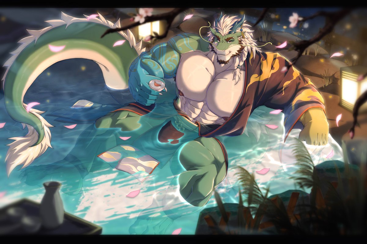 Reddingrex's tweet photo. Onsen 🐉🐉 https://t.co/6YtcWPjtkj
