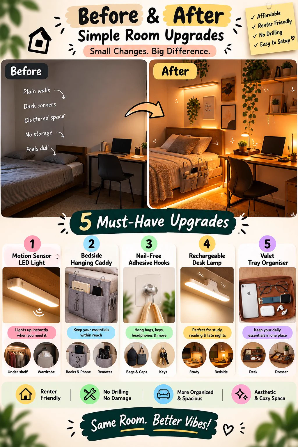 findsofyourguy on X: "Before & After: 5 Simple Room Upgrades for ...