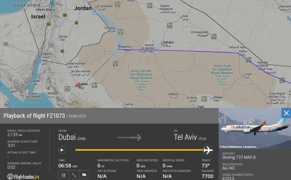 jbetlach's tweet photo. Útok v kokpitu letu do Tel Avivu: druhý pilot pobodal kapitána a pokusit se letadlo zřítit

Let Flydubai FZ1073 z Dubaje do Tel Avivu se ve středu ráno změnil v dramatický bezpečnostní incident, který Izrael po vyhodnocení situace a svědectví cestujících považuje za teroristický útok.

Boeing 737 MAX 8 s izraelskými cestujícími během letu aktivoval nouzový kód 7500, používaný pro signalizaci nezákonného zásahu do řízení letu. Krátce nato stroj prudce klesl zhruba o 5 500 metrů během jedné minuty.

Podle aktuálních zjištění měl druhý pilot opakovaně bodnout kapitána. V kokpitu poté vypukl zápas o řízení letadla. Členům posádky a několika cestujícím se podařilo proniknout do kokpitu, útočícího pilota přemoci a letadlo stabilizovat. Na palubě se shodou okolností nacházela také další posádka pilotů, která při zásahu a následně ovládání letadla pomáhala.

Vysoce postavený izraelský představitel uvedl, že druhý pilot je nyní vyslýchán a přibývá indicií, že chtěl převzít kontrolu nad letadlem a zřítit jej i s cestujícími na palubě. Podle jeho slov jen souhra okolností a rychlý zásah zabránily katastrofě.

Letadlo se následně odklonilo od původní trasy a bezpečně přistálo v Tabúku na severozápadě Saúdské Arábie. Flydubai potvrdila incident během letu a uvedla, že všichni cestující jsou v bezpečí.

Případ vyvolal v Izraeli rozsáhlou bezpečnostní reakci. Premiér Benjamin Netanjahu a ministr obrany Jisrael Kac svolali bezpečnostní konzultace, náčelník generálního štábu IDF jednal s šéfy Šin Bet a Mosadu. Izrael se připravuje na všechny možné scénáře.