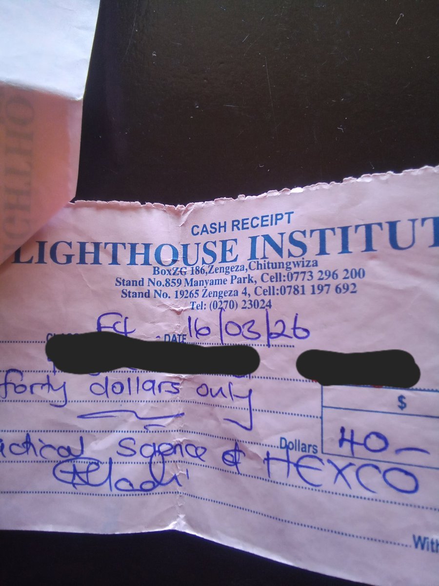 CrimeWatchZW's tweet photo. Hi. Please post anonymously. There is a school in Chitungwiza called Lighthouse Institute that is currently processing refunds for ZIMSEC examination fees. The school is telling students that they will no longer be able to sit for the Computer Studies examination this year. No clear reason has been given for this decision.

We tried contacting the Ministry of Primary and Secondary Education for clarification, but we have not received a response. The Computer Studies examination is scheduled to start on 1 October.

Students were only informed yesterday, 29 September, that they would not be writing the examination, despite having spent months studying and preparing for it.

I have a child who is affected by this. We were told that if we do not want a refund, my child can sit for the examination in June 2027 instead.

I paid the ZIMSEC examination fees on time on 16 March 2026, only to be told yesterday that my child will not be able to sit for the examination this year.

We are appealing to the relevant authorities to investigate this matter and provide an explanation to the affected students and parents.

@MoPSEZim @MoPSEZW
