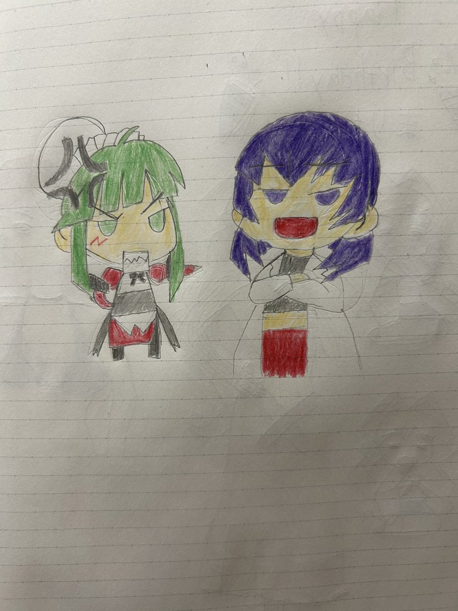 dKXr8wdecc43377's tweet photo. #今月描いた絵を晒そうㅤ 
スーパーメイドと天才 https://t.co/R26YKD7uA1